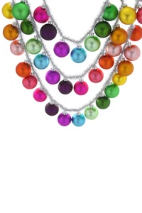 Cody Foster Rainbow & Silver Tinsel Garland, 84 inches Long - Picture 1 of 2