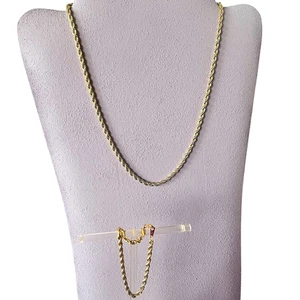 Ambassador Rope Chain Set Gold Tone 17" Necklace 7" Bracelet Signed Jewlery - Picture 1 of 14