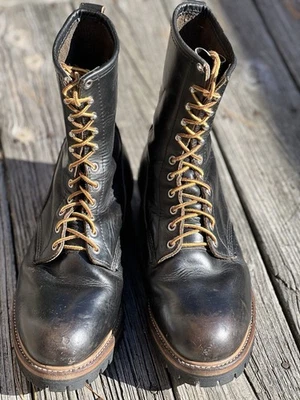 Botas negras RED WING ANSI Z41 PT91 punta de acero para hombre 11 EE anchas hechas en EE. UU. Foto 1 de 4