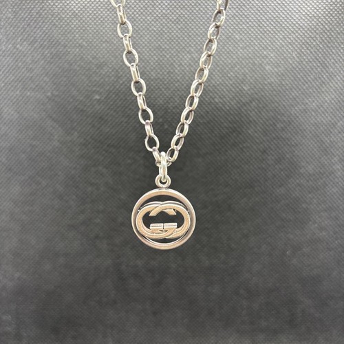 Autentica collana GUCCI ad incastro Ag argento buone condizioni da donna