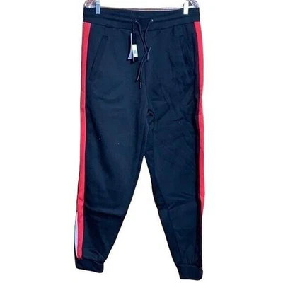 Galaxy by Harvic Mens Joggers Sweatpants Slim Fit Casual Athletic Black Red XL - Image 1 of 4
