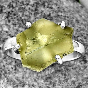 Natural Prasiolite (Green Amethyst) 925 Silver Ring s.9.5 Jewelry R-1052 - Picture 1 of 5