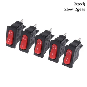 5 Pieces Rocker Switch ON OFF 2Pin SPST Toggle Switch 250V 6A for Boats - Picture 1 of 12
