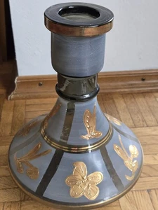 Shisha Grundteil Wasserpfeife edel Goldverziert wie neu graues Glas - Bild 1 von 10