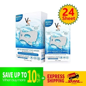 DHL EXPRESS 24X VIT C Ratcha Magnet Eye Mask Revitalize Brighten Tired Eyes - Picture 1 of 11