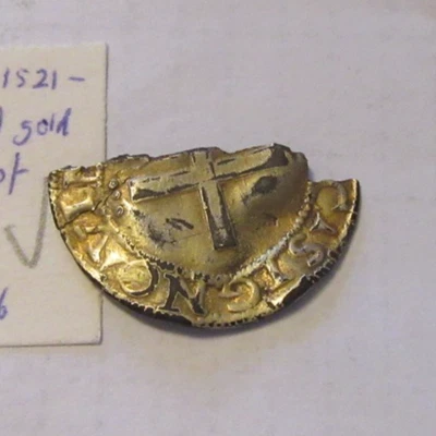 Portugal Juan III 1521-57 Dorado Cruzado de Lisboa. Grado como fotos Foto 1 de 3