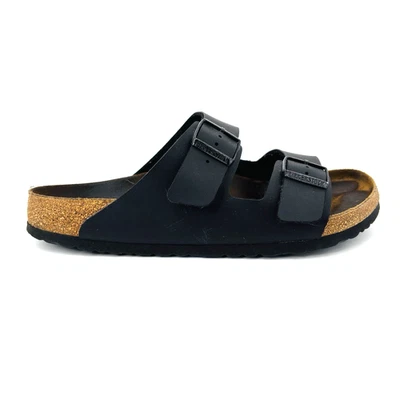 Sandalias para hombre 11 44 Reg Birkenstock Arizona deslizables negras Birko-Flor imitación cuero Foto 1 de 4