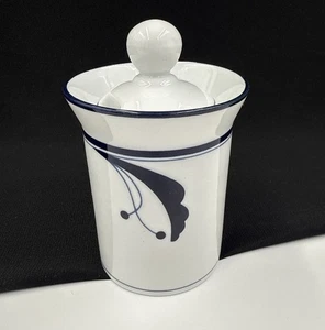 Dansk Flora Bayberry Blue (1) 4 3/4” Sugar Bowl & Lid Portugal •PRISTINE• - Picture 1 of 15