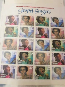 Full Sheet Stamps Gospel Singers Legends of Music Series - Picture 1 of 1