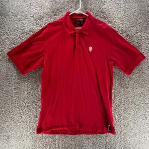 Vintage Southpole Polo Shirt Mens Extra Large Red Hip Hop Streetwear Cotton Knit - Picture 1 of 10
