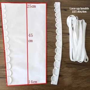 3PCS Satin Corset Kit Wedding Dress Back Panel Adjustable Fit Straps Loops - Picture 1 of 31