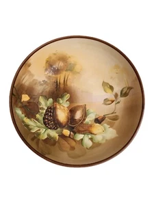 Atq Morimura Bros Nippon Walnut Peanut Bowl Hand Painted Moriage Beaded c1910 - Picture 1 of 7