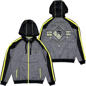 Chaqueta deportiva con capucha reflectante Air Raid de American Fighter para hombre cremallera completa - Imagen 1 de 4