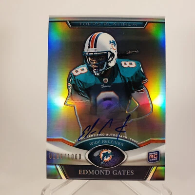 2011 Topps Platinum Rookie Autographs #62 Edmond Gates/1000 - Image 1 of 2