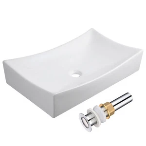 Aquaterior Bathroom Vessel Sink Porcelain Ceramic Vanity Basin Drain AQT0131 - Picture 1 of 12