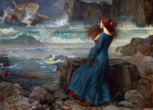 John William Waterhouse : "Miranda - The Tempest" (1916) — Giclee Fine Art Print - Picture 1 of 7