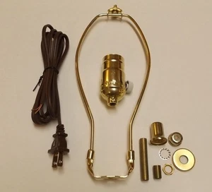 TABLE LAMP WIRING KIT WITH FULL RANGE DIMMER SOCKET, 7" HARP, CORD SET 30554P7JB - Picture 1 of 2