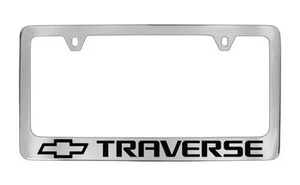 Chevrolet Traverse 1 logo Chrome Plated Brass Metal License Plate Frame Holder - Picture 1 of 1