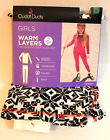 Cuddl Duds Girl's Size L 10-12 Black & White Thermal Underwear Warm Layers NEW