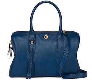 NWT $495 Tory  Burch Brody Leather Satchel Cross-Body Color TIDAL WAVE - Picture 1 of 12