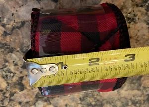 Red Black Plaid Ribbon Roll New Without Tags Christmas Wrapping Tie 3 Inch - Picture 1 of 16