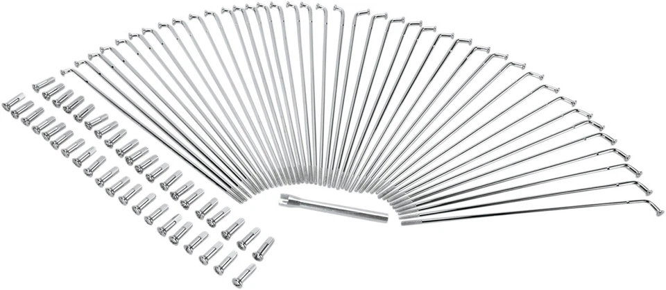 Chrome Front Drop Center Spoke Set Harley-Davidson Sportster 1000 XLCH 1973-1979 - Image 1 of 1