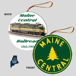 MAINE CENTRAL RAILROAD Christmas Ornament Locomotive Model Train RR Collectible - Picture 1 of 1
