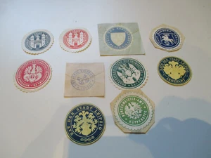 10 Siegelmarken Vignetten Siegel - Leipzig Marburg Lauban Hessen - Bild 1 von 5
