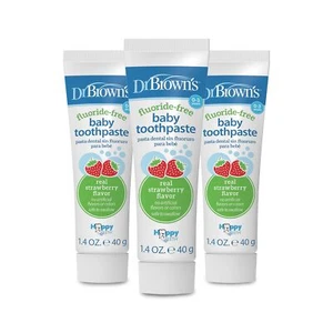 Fluoride-Free Baby Toothpaste Infant & Toddler Oral Care Strawberry 3-Pack 1.... - Picture 1 of 8