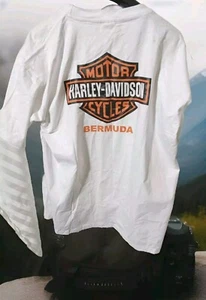 RARO!! Camiseta vintage Harley Davidson BERMUDA 80s 90s blanca talla 3XL NUEVA S1 - Imagen 1 de 4