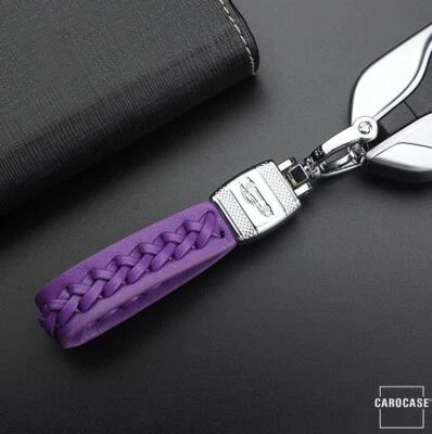 CAROCASE Stylische Auto Schlüssel Anhänger, Schlüsselanhänger Lanyard mit Karabiner, lila