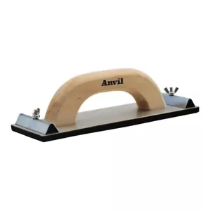 Levigatrice a mano MURO A SECCO 9-1/4"" X 3-1/4"" Base alluminio / Manico in legno ANVIL - Foto 1 di 6