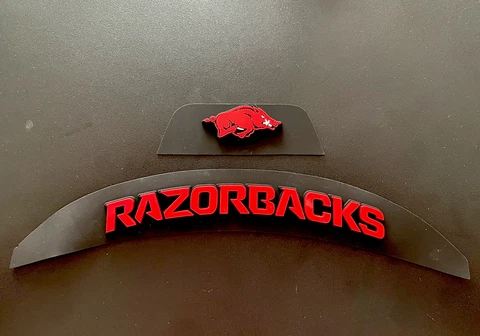 Arkansas Razorbacks 3D Flex Bumper Set, for a Full Size Football Helmet Cover