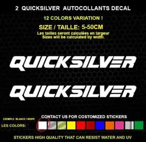 2 QUICKSILVER sticker genuine decal waterproof vinyl sticker 5-50cm - Picture 1 of 2
