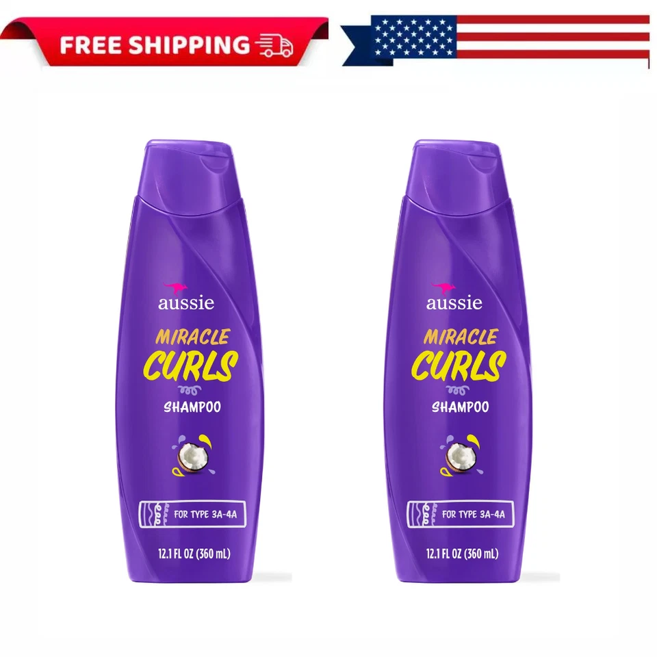 4x Aussie Miracle Curls Shampoo and Conditioner 12.1 FL Oz