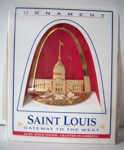 St Louis MO altes Gerichtsgebäude unter Bogen Messing Weihnachtsschmuck - Bild 1 von 4