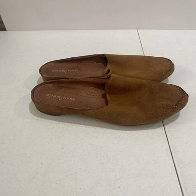 Mocasín Donald J Pliner para mujer 11 M cuero de viaje marrón sin cordones Foto 1 de 4