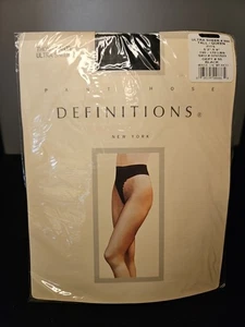 Neu mit Etikett Tall/Queen DEFINITIONS Strumpfhose NY Tanga Panty ULTRA TRANSPARENT schwarz 130-70 Pfund - Bild 1 von 8