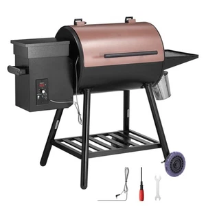 Wood Pellet Grill Smoker Outdoor Electric BBQ Grills 456 Sq.in Cook Area - Picture 1 of 12