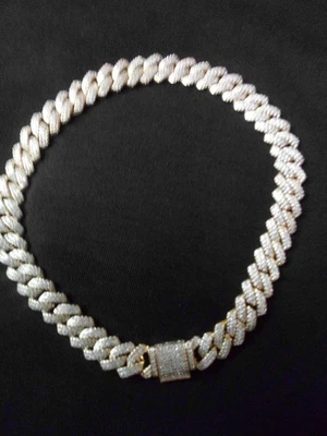 Colar de diamante cubano Link 18K 1,64 ct - Imagem 1 de 3