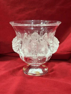Lalique  Vase en cristal aux moineaux  modèle Dampierre 12 cm - Photo 1/4