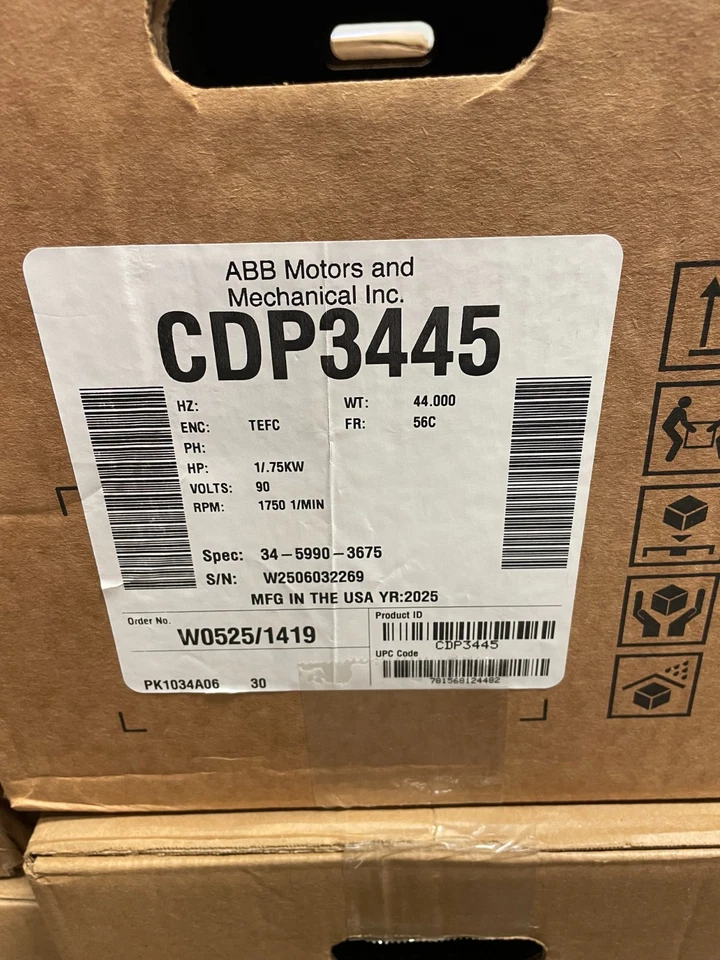New Never used Baldor-Reliance Industrial Motor CDP3445 - Image 1 of 1