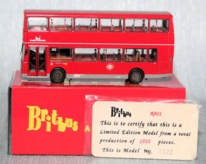 BRITBUS R801 1:76 SCALE SCANIA ALEXANDER R TYPE D/DECK BUS LONDON BUSES BOXED - Picture 1 of 14