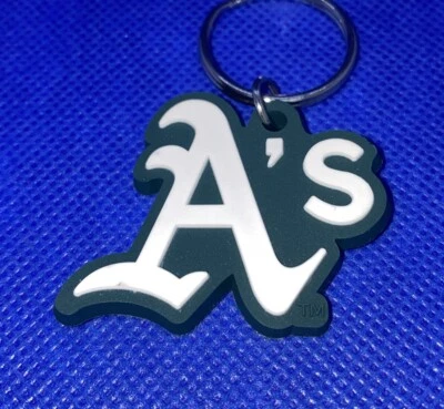 Oakland Athletics MLB Soft Keychain Key Chain Souvenir | Green & White | A’s - Image 1 of 4