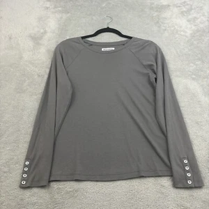 Top Guideboat Co Reliance Garments para mujer S gris algodón cirujano puño náutico - Imagen 1 de 14