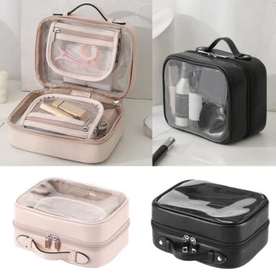 Trousse De Maquillage Transparente En Pvc Pour Voyage Trousse De Toilette / - Photo 1/4