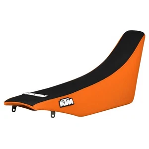 1998-2000 KTM EXC 200/250/380 Seat Cover Gripper ORANGE SIDES / BLACK TOP #395 - Picture 1 of 5