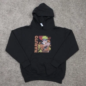 Naruto Sweater Boys Medium Black Solid Graphic Anime Viz Media Hoodie Sweatshirt - Picture 1 of 8
