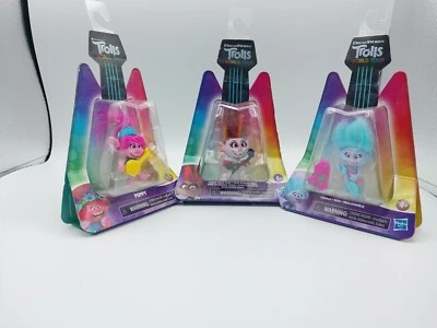 Lote de 3 figuras DreamWorks Trolls World Tour - Poppy Grand Finale Barb Chenille Foto 1 de 4