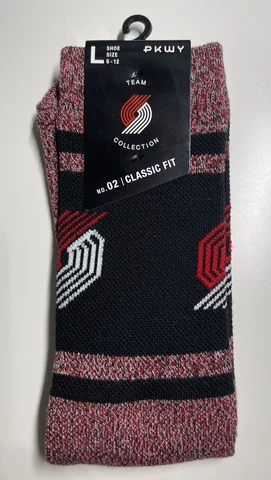 PKWY Men's Portland Trail Blazers Varsity Crew Socks Size L 6-12 Team Collection Cover